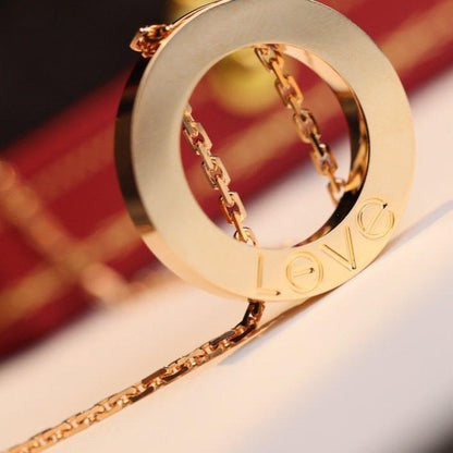 [Luxe Jewelry]LOVE NECKLACE ADJUSTABLE ROSE GOLD