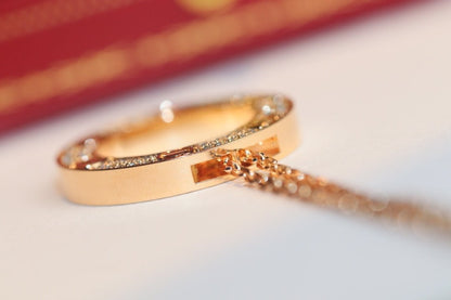 [Luxe Jewelry]LOVE NECKLACE ADJUSTABLE ROSE GOLD