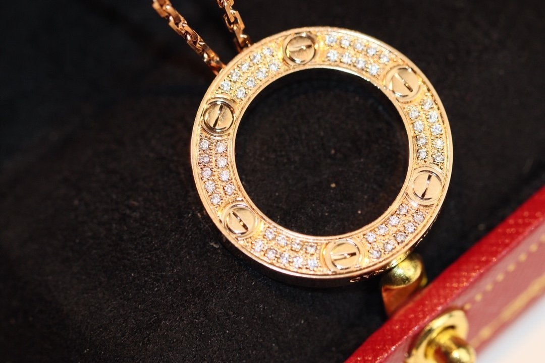 [Luxe Jewelry]LOVE NECKLACE ADJUSTABLE ROSE GOLD