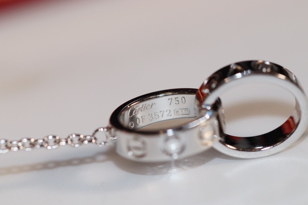 [Luxe Jewelry]LOVE NECKLACE PINK GOLD AND SILVER