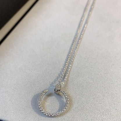 [Luxe Jewelry]JUSTE NECKLACE SILVER DIAMONDS