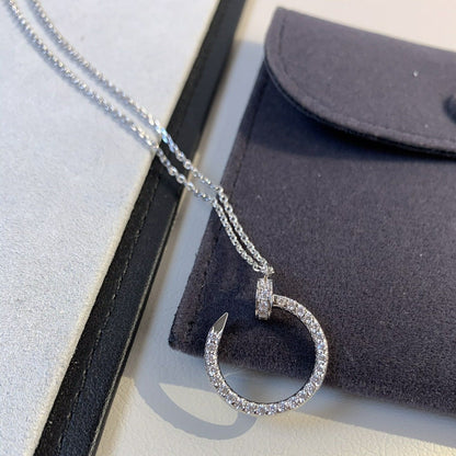 [Luxe Jewelry]JUSTE NECKLACE SILVER DIAMONDS