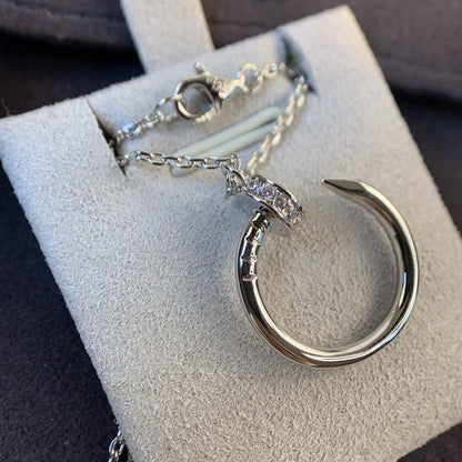 [Luxe Jewelry]JUSTE NECKLACE SILVER DIAMONDS