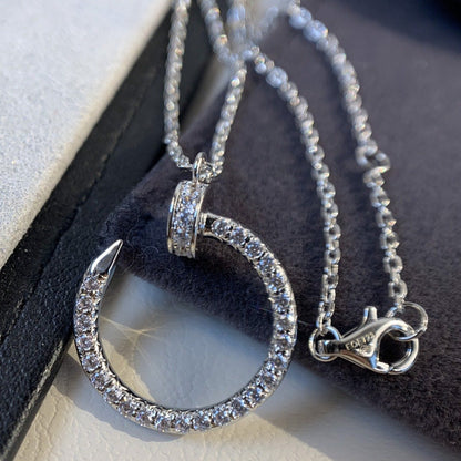 [Luxe Jewelry]JUSTE NECKLACE SILVER DIAMONDS