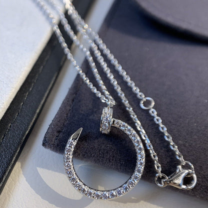 [Luxe Jewelry]JUSTE NECKLACE SILVER DIAMONDS