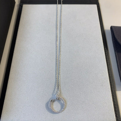 [Luxe Jewelry]JUSTE NECKLACE SILVER DIAMONDS