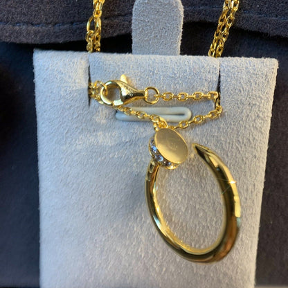 [Luxe Jewelry]JUSTE NECKLACE GOLD DIAMONDS