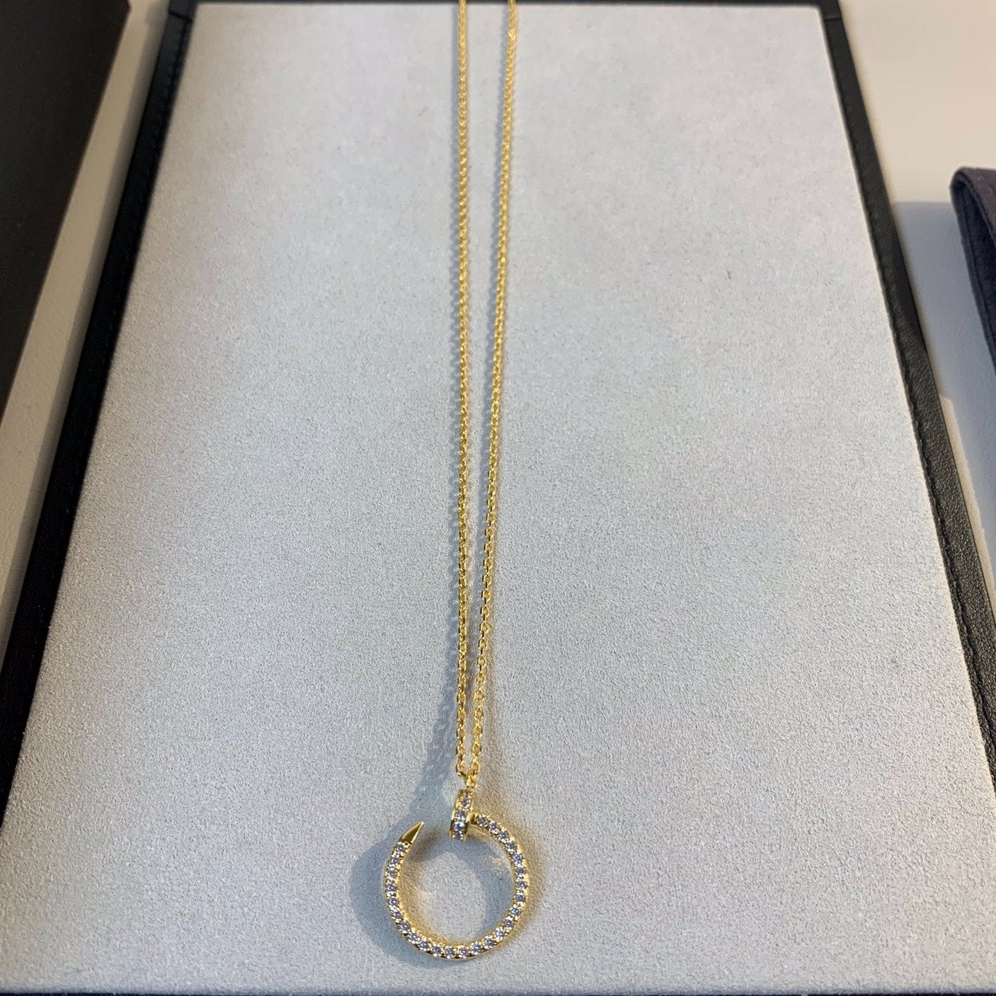 [Luxe Jewelry]JUSTE NECKLACE GOLD DIAMONDS