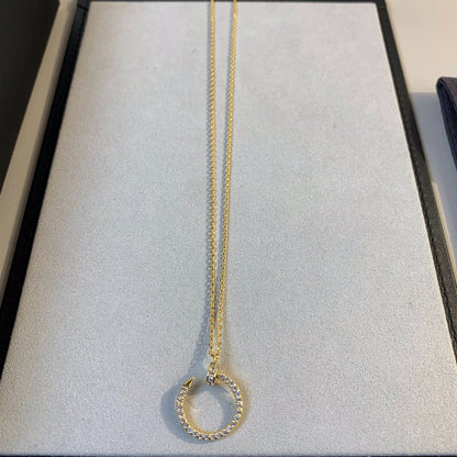 [Luxe Jewelry]JUSTE NECKLACE GOLD DIAMONDS