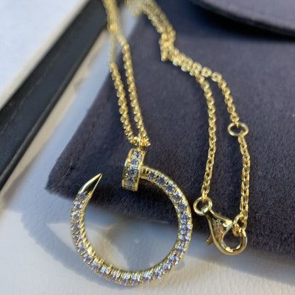 [Luxe Jewelry]JUSTE NECKLACE GOLD DIAMONDS