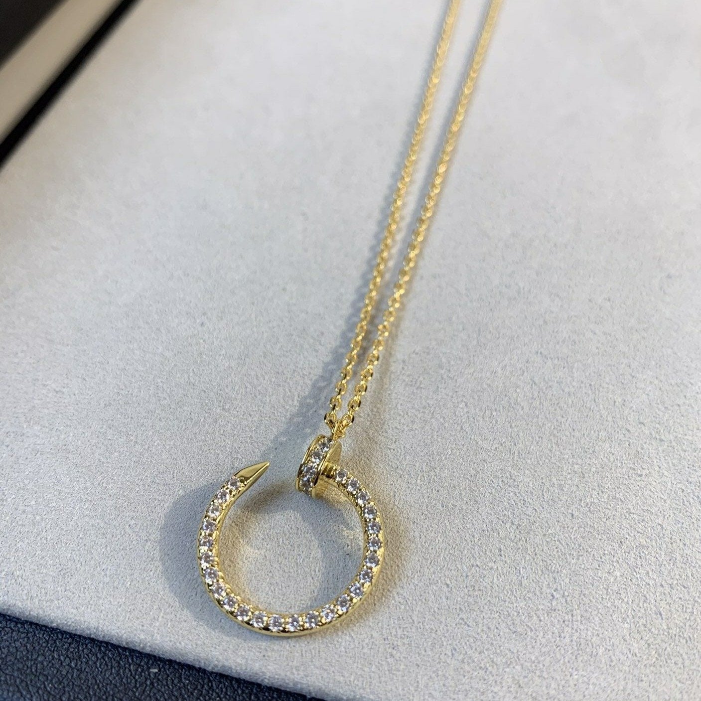 [Luxe Jewelry]JUSTE NECKLACE GOLD DIAMONDS