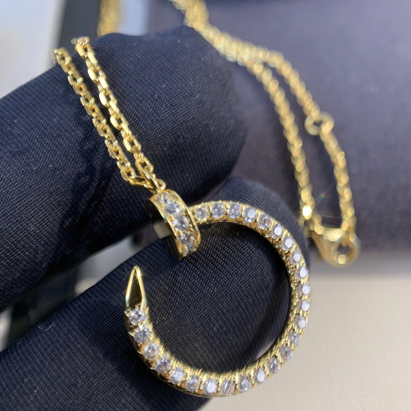 [Luxe Jewelry]JUSTE NECKLACE GOLD DIAMONDS
