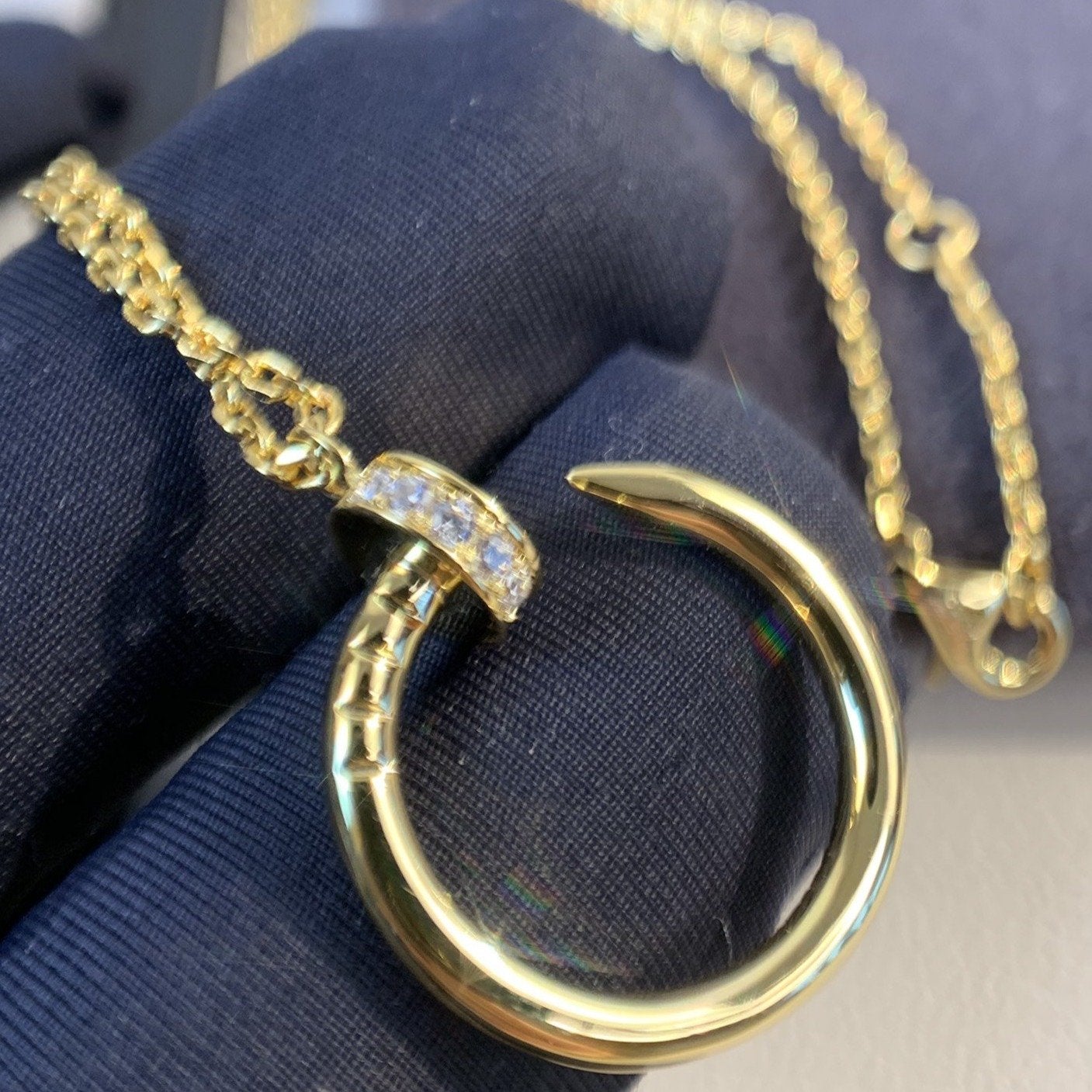 [Luxe Jewelry]JUSTE NECKLACE GOLD DIAMONDS