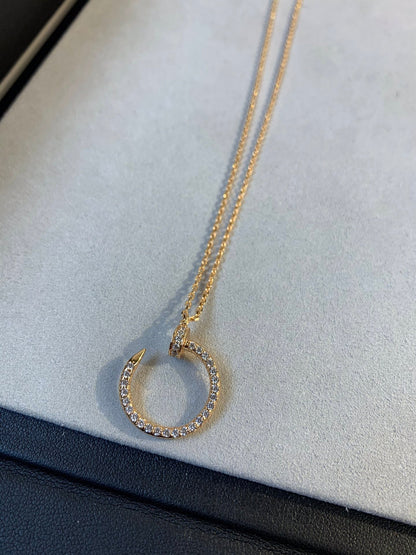 [Luxe Jewelry]JUSTE NECKLACE PINK GOLD DIAMONDS
