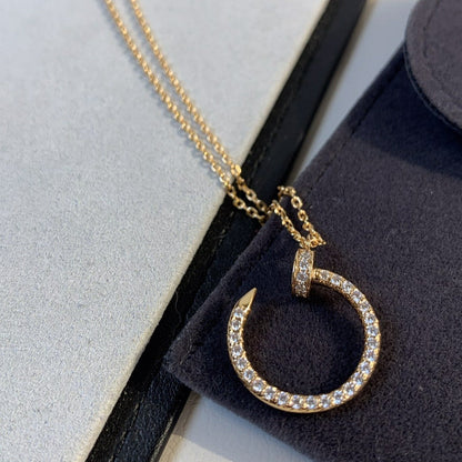 [Luxe Jewelry]JUSTE NECKLACE PINK GOLD DIAMONDS