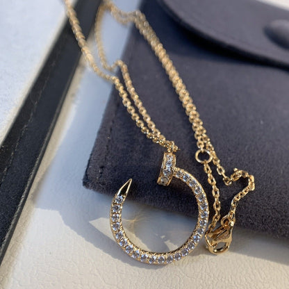 [Luxe Jewelry]JUSTE NECKLACE PINK GOLD DIAMONDS