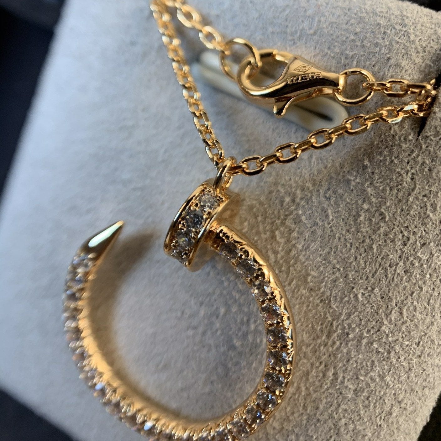 [Luxe Jewelry]JUSTE NECKLACE PINK GOLD DIAMONDS