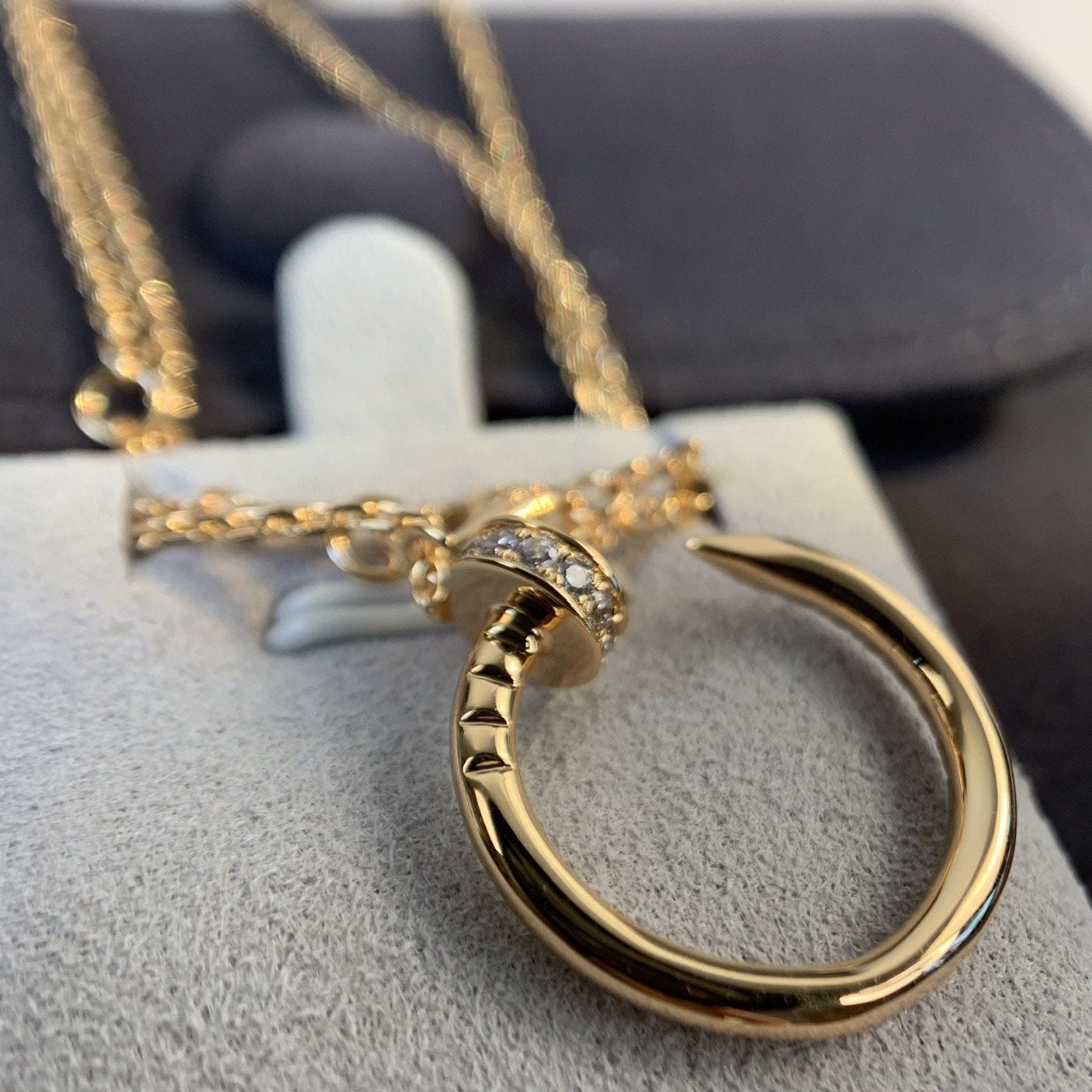 [Luxe Jewelry]JUSTE NECKLACE PINK GOLD DIAMONDS