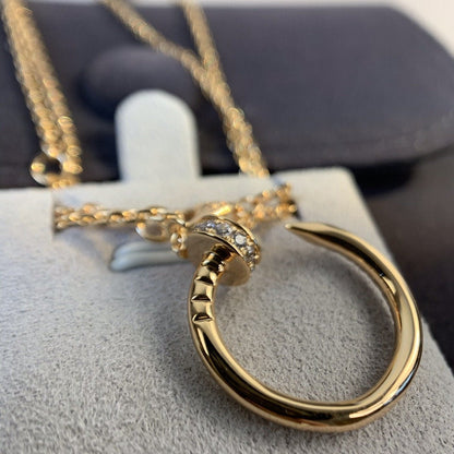 [Luxe Jewelry]JUSTE NECKLACE PINK GOLD DIAMONDS