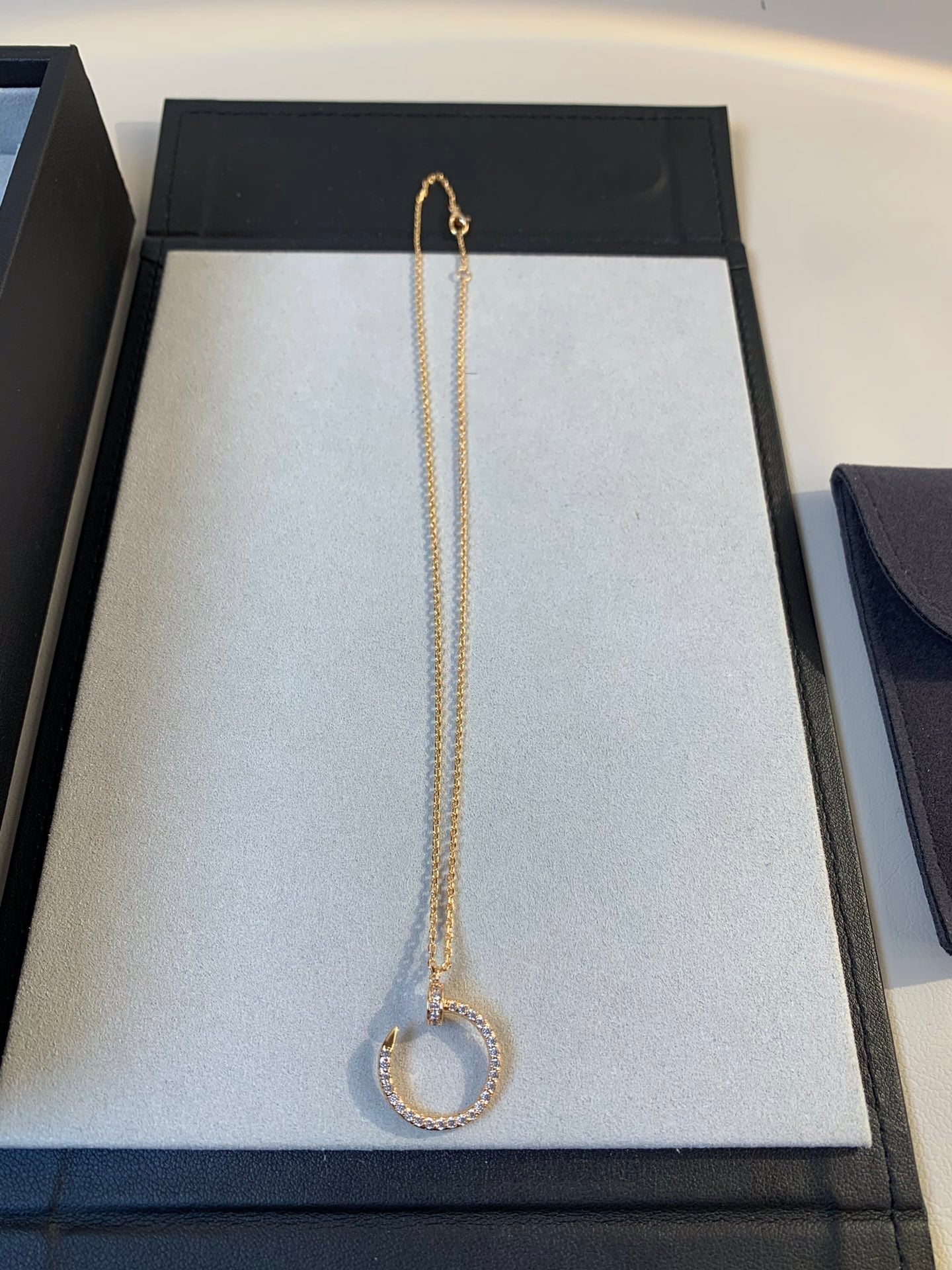 [Luxe Jewelry]JUSTE NECKLACE PINK GOLD DIAMONDS