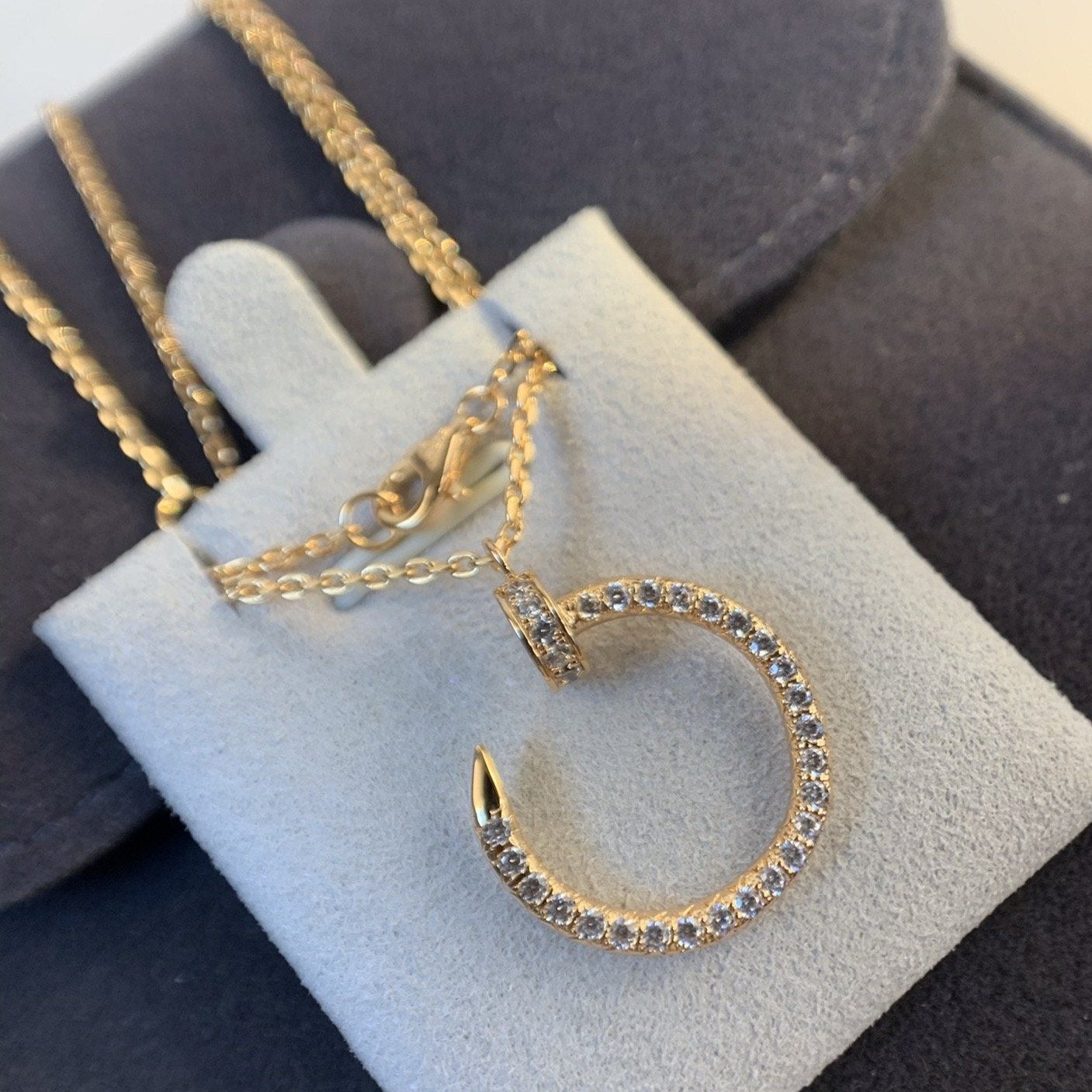 [Luxe Jewelry]JUSTE NECKLACE PINK GOLD DIAMONDS