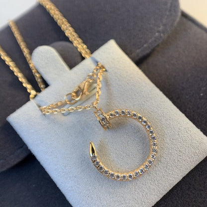 [Luxe Jewelry]JUSTE NECKLACE PINK GOLD DIAMONDS