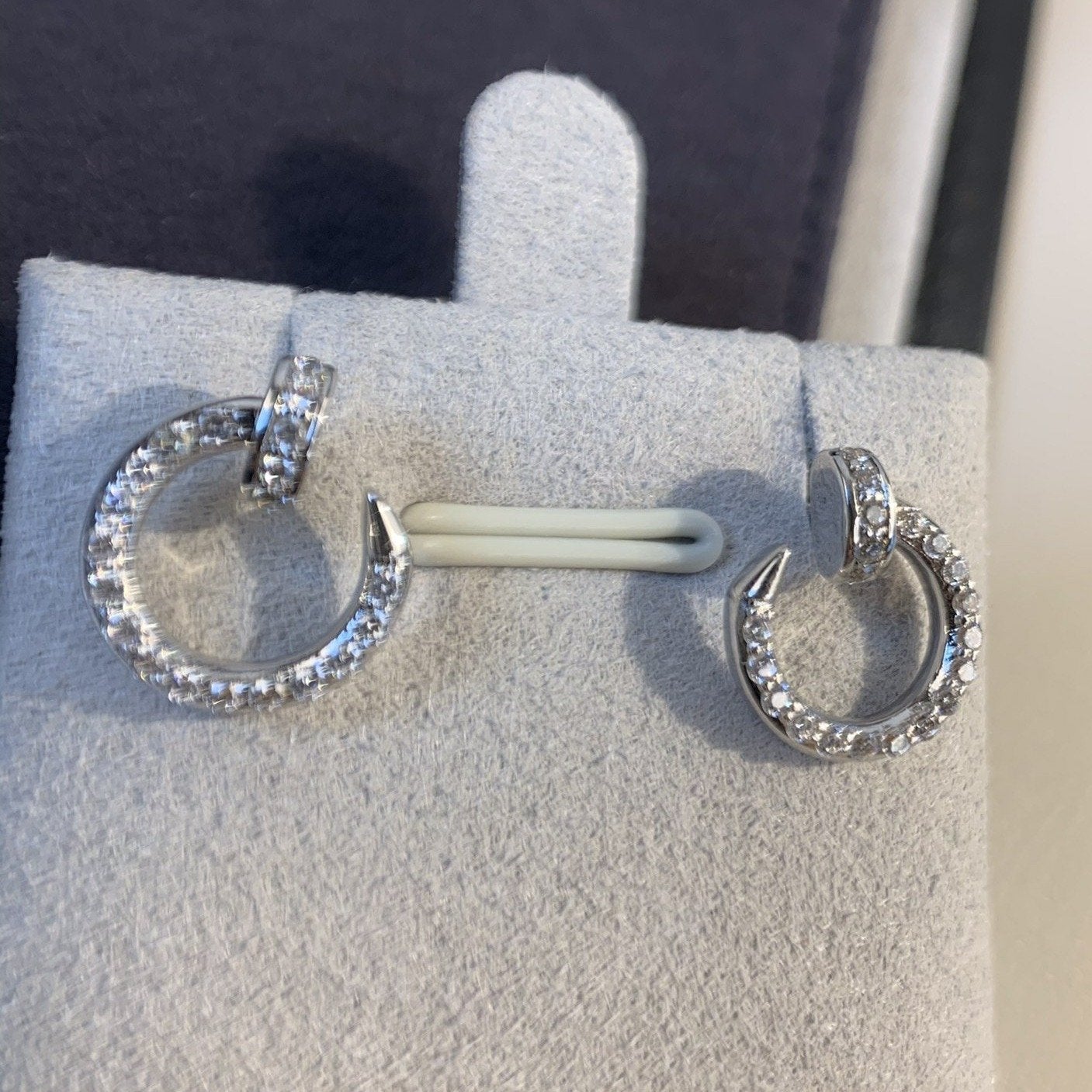 [Luxe Jewelry]JUSTE EARRINGS SILVER DIAMONDS