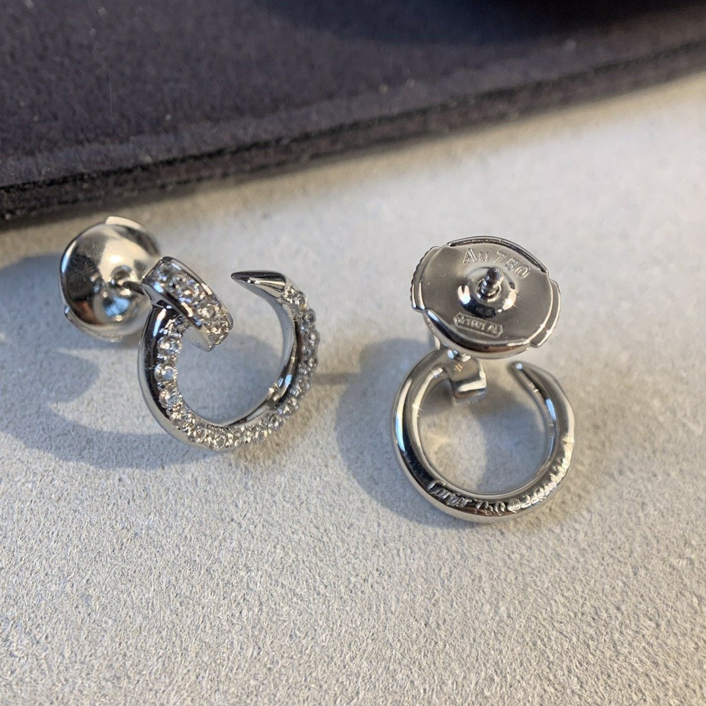 [Luxe Jewelry]JUSTE EARRINGS SILVER DIAMONDS