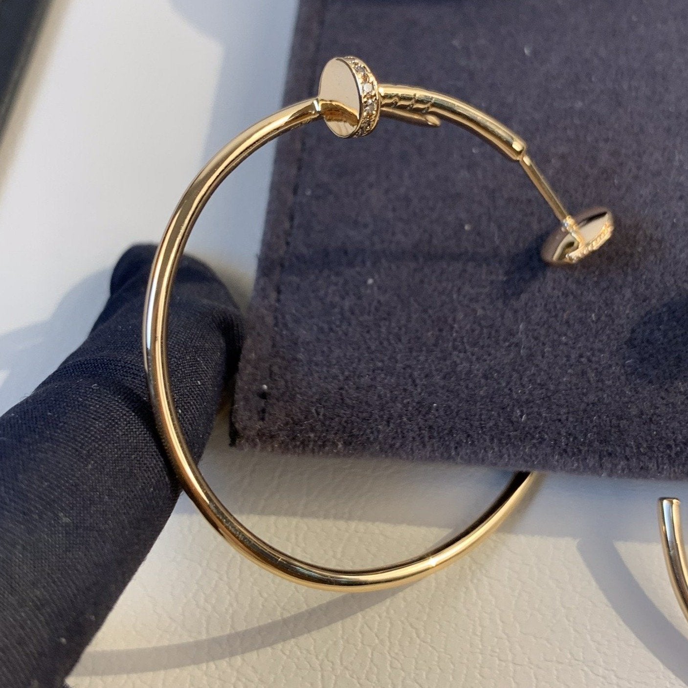 [Luxe Jewelry]JUSTE EARRINGS GOLD DIAMONDS 1.8MM