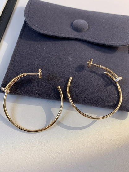 [Luxe Jewelry]JUSTE EARRINGS GOLD DIAMONDS 1.8MM