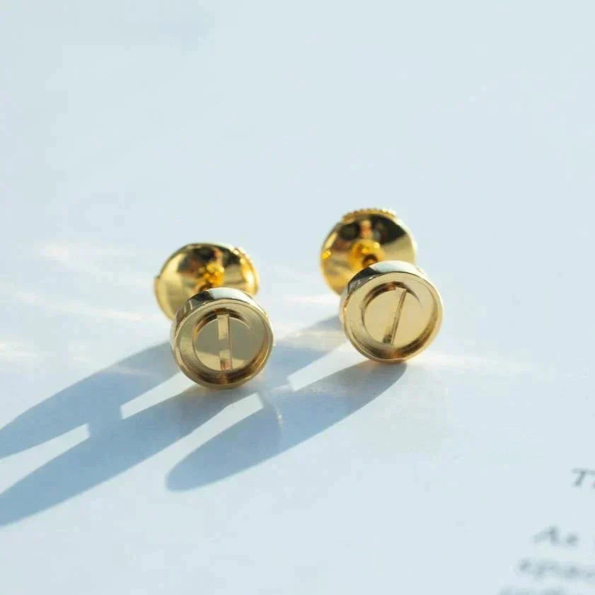 [Luxe Jewelry]LOVE EARRINGS GOLD 10MM