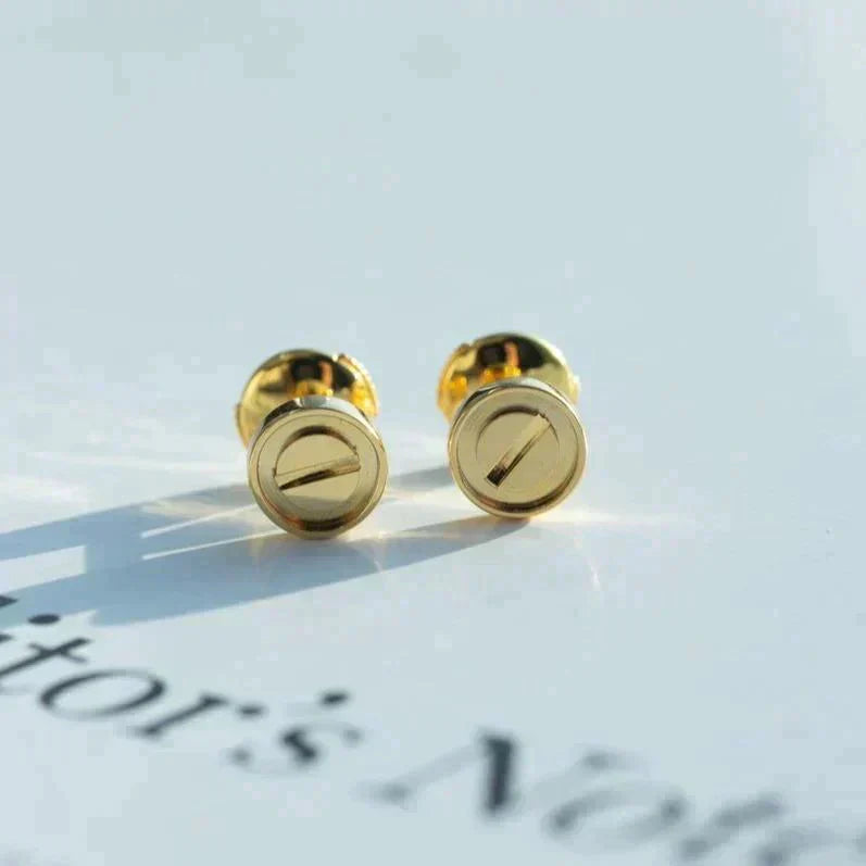 [Luxe Jewelry]LOVE EARRINGS GOLD 10MM