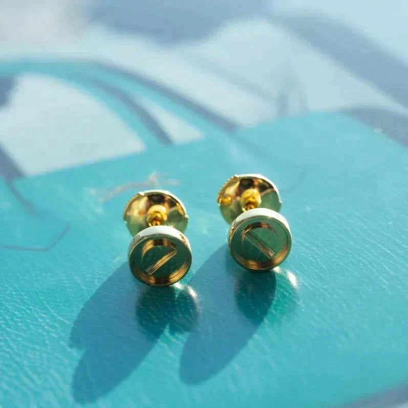 [Luxe Jewelry]LOVE EARRINGS GOLD 10MM