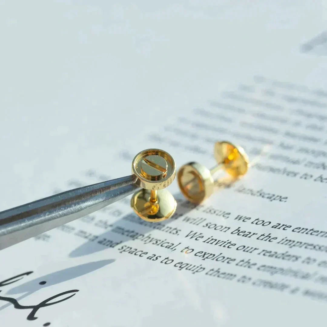 [Luxe Jewelry]LOVE EARRINGS GOLD 10MM