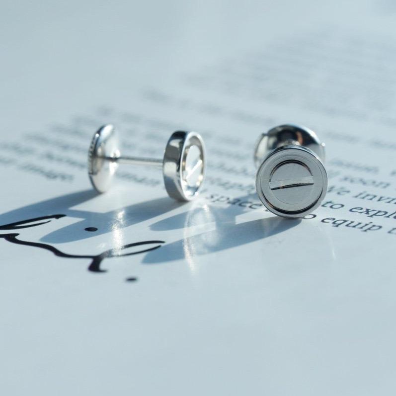 [Luxe Jewelry]LOVE EARRINGS SILVER 10MM