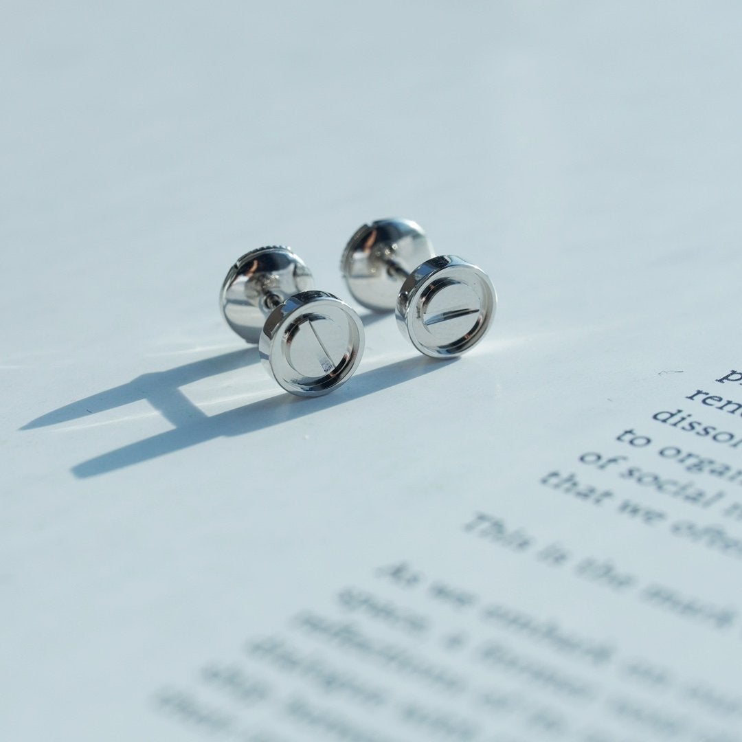 [Luxe Jewelry]LOVE EARRINGS SILVER 10MM