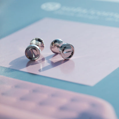 [Luxe Jewelry]LOVE EARRINGS SILVER 10MM