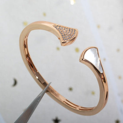 [Luxe Jewelry]DREAM BRACELET OPEN PINK GOLD MOP DIAMOND