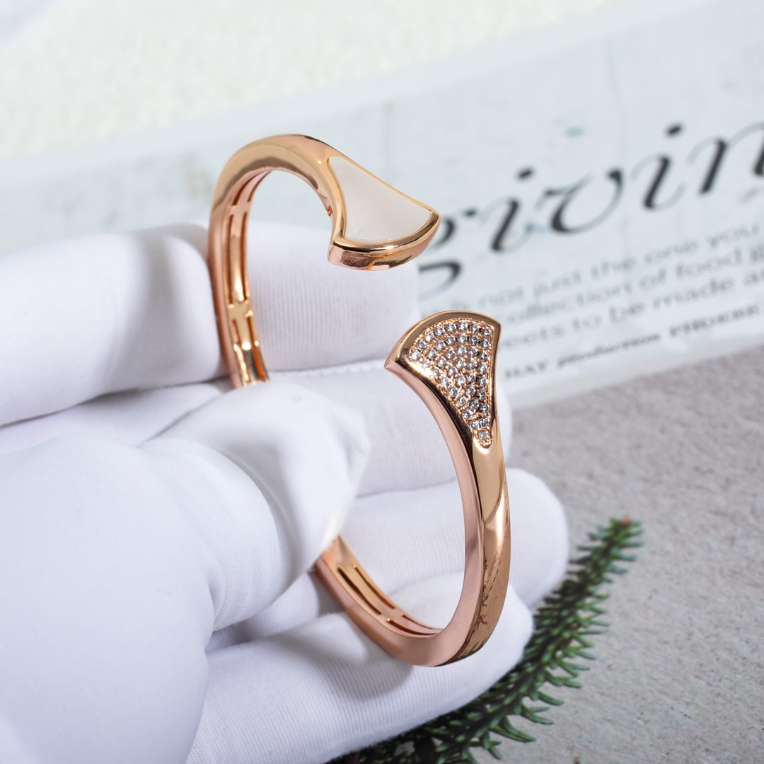 [Luxe Jewelry]DREAM BRACELET OPEN PINK GOLD MOP DIAMOND