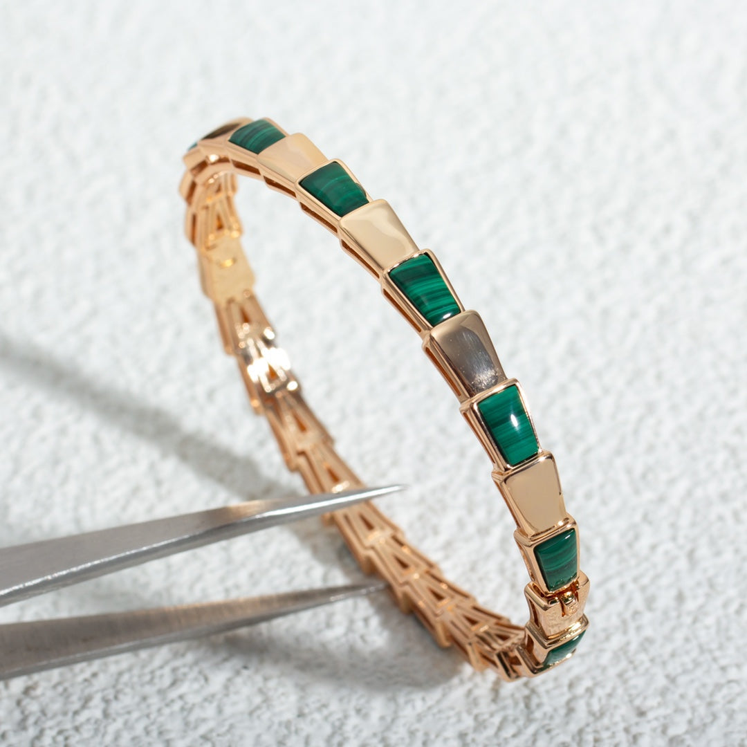 [Luxe Jewelry]SERPENTI BRACELET PINK GOLD MALACHITE