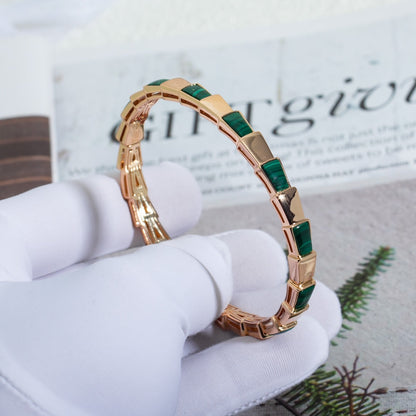 [Luxe Jewelry]SERPENTI BRACELET PINK GOLD MALACHITE