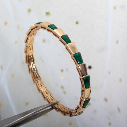 [Luxe Jewelry]SERPENTI BRACELET PINK GOLD MALACHITE