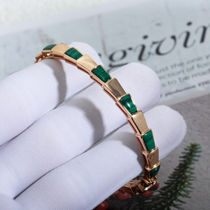 [Luxe Jewelry]SERPENTI BRACELET PINK GOLD MALACHITE