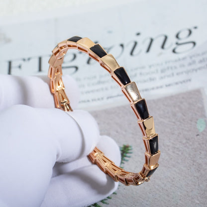 [Luxe Jewelry]SERPENTI BRACELET PINK GOLD ONYX