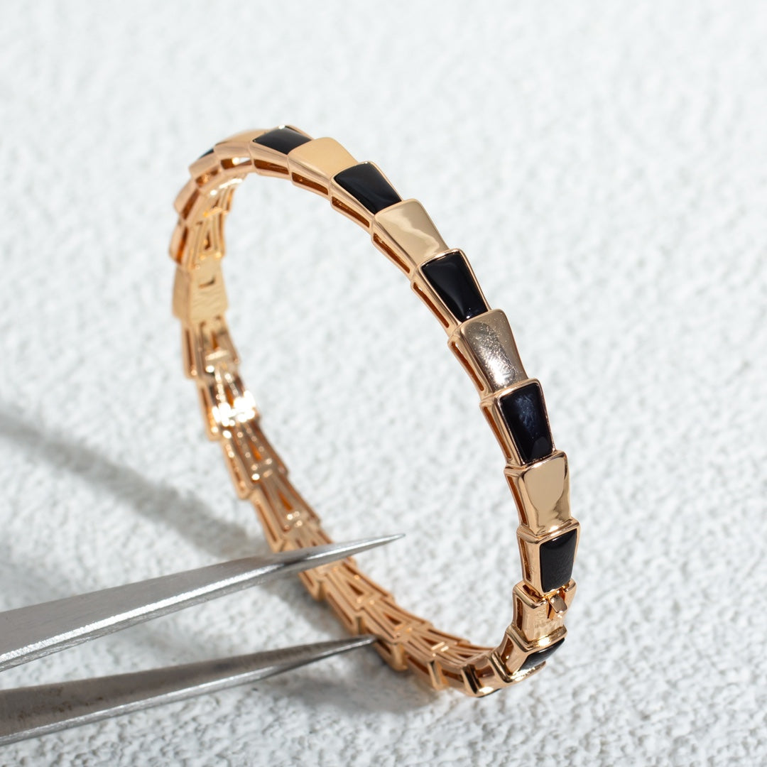 [Luxe Jewelry]SERPENTI BRACELET PINK GOLD ONYX