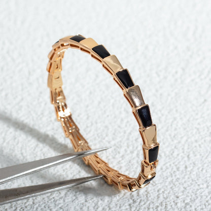 [Luxe Jewelry]SERPENTI BRACELET PINK GOLD ONYX