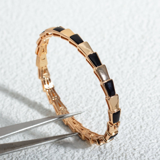 [Luxe Jewelry]SERPENTI BRACELET PINK GOLD ONYX