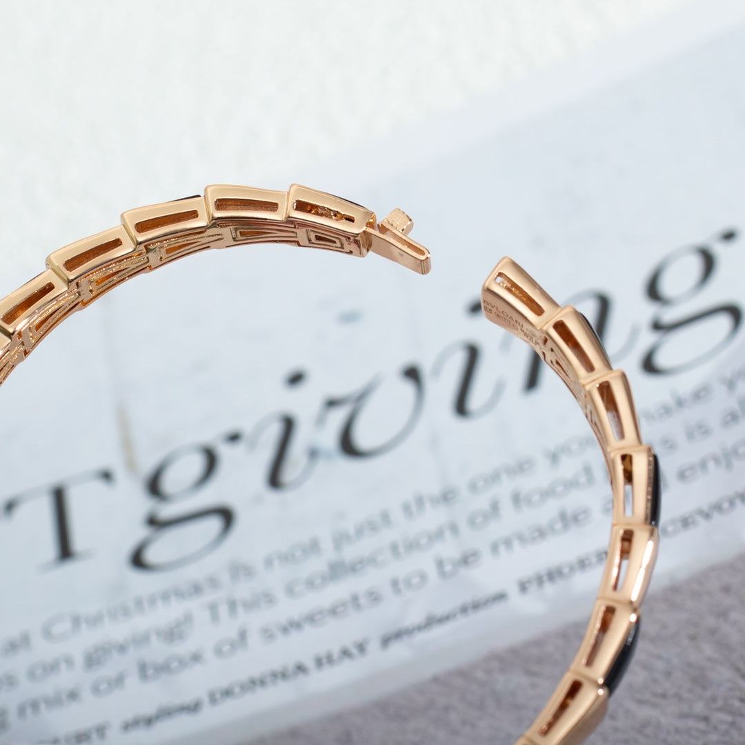 [Luxe Jewelry]SERPENTI BRACELET PINK GOLD ONYX