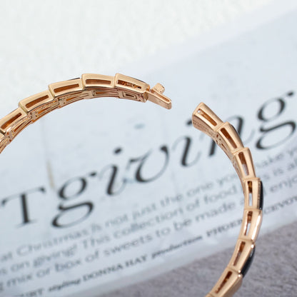 [Luxe Jewelry]SERPENTI BRACELET PINK GOLD ONYX