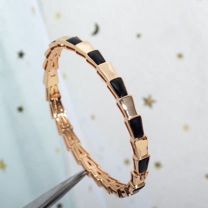 [Luxe Jewelry]SERPENTI BRACELET PINK GOLD ONYX